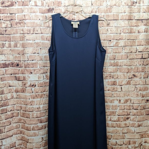 Travel Smith Blue Sleeveless 100% Polyester Dress Size 14P Women's Petite - Picture 3 of 8